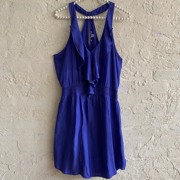 American Eagle Outfitters Dresses & Skirts - American Eagle Outfitters Purple Mini Dress Racerback Ruffle Sleeveless